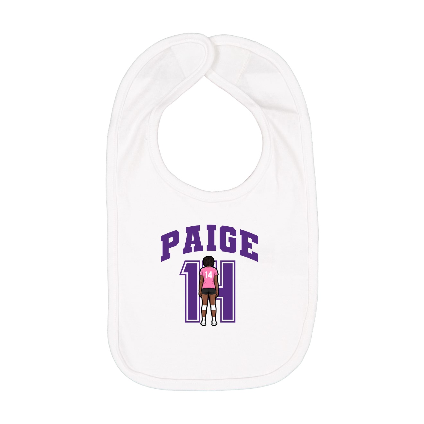 Infant Bib — Number in White