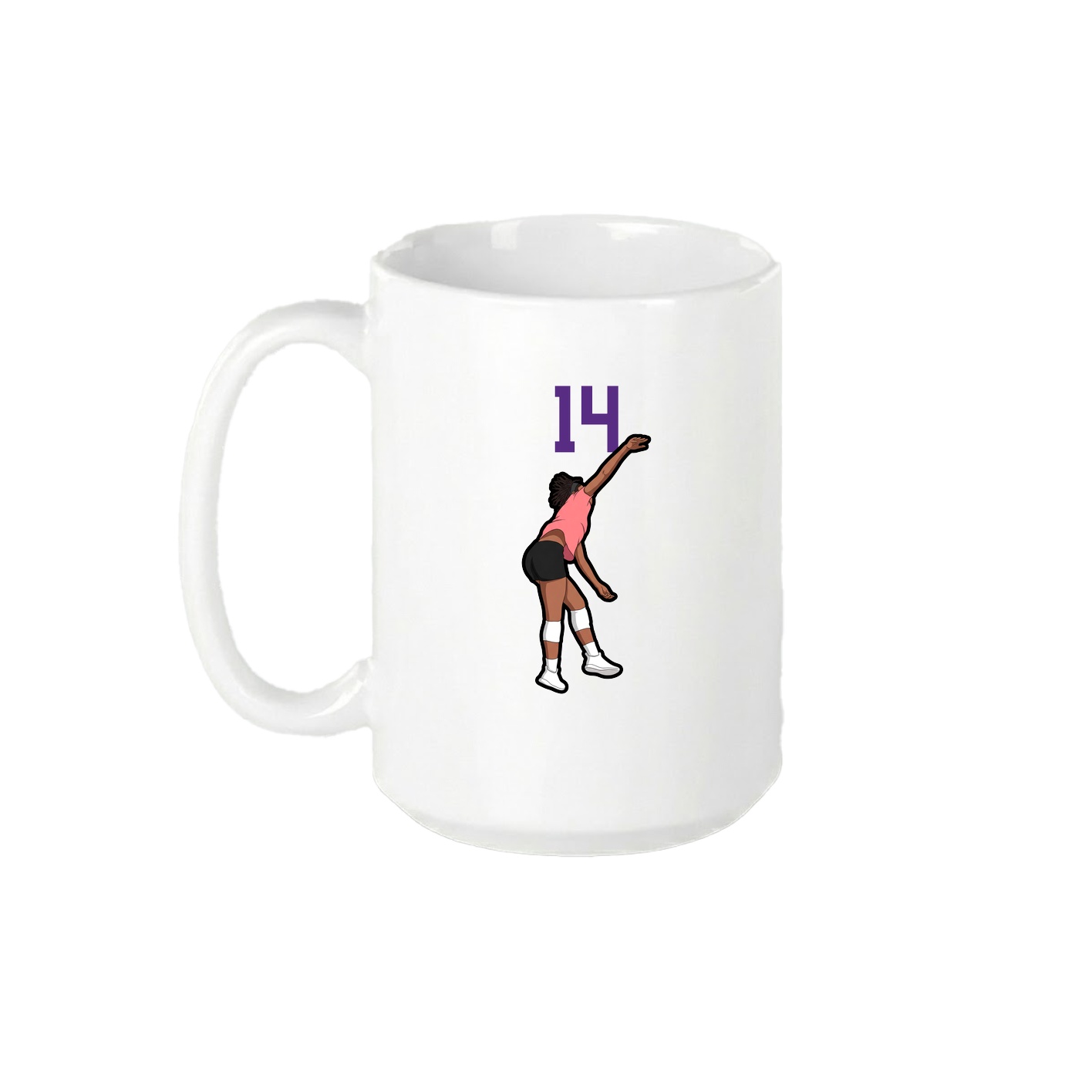 15oz Coffee Mug — Number Top in White