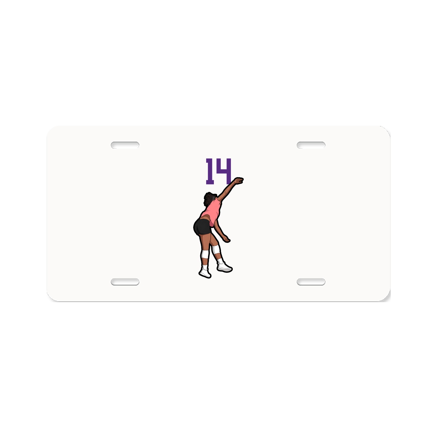 License Plate — Number Top in Classic