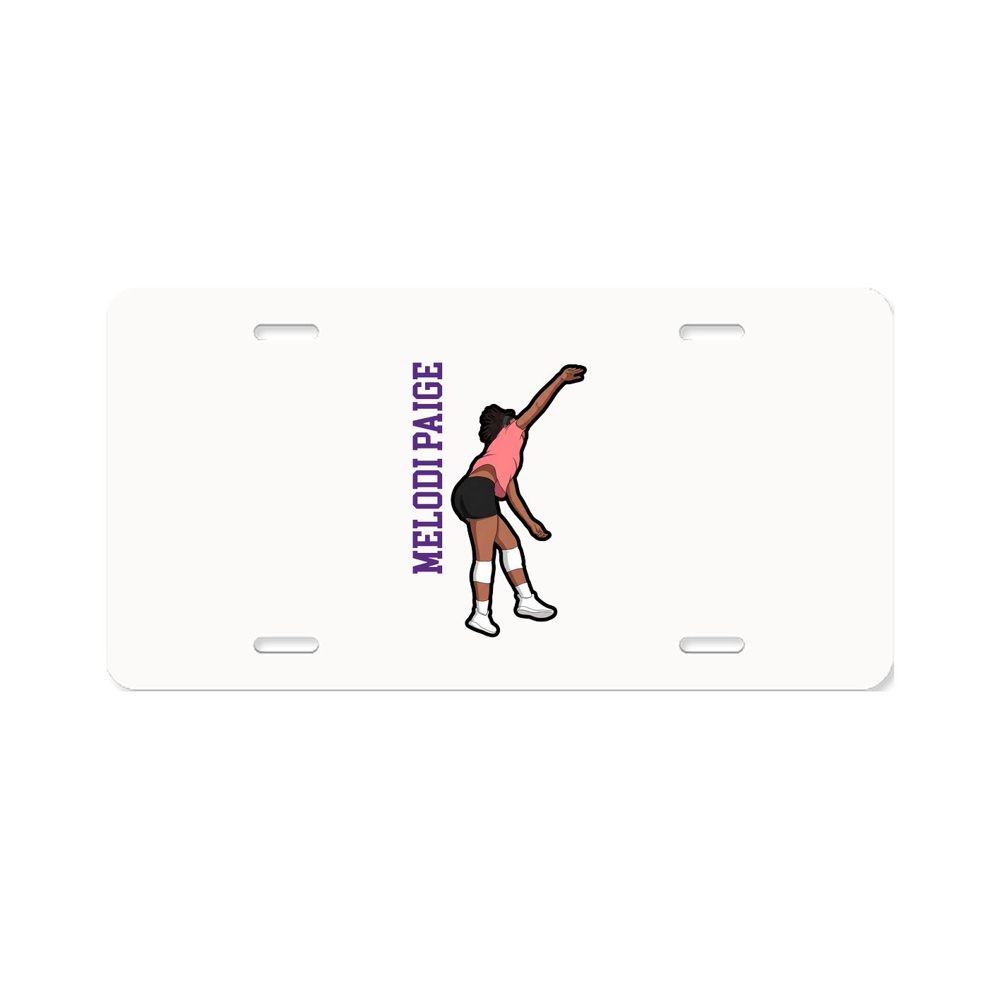 License Plate — Name Vertical in Classic