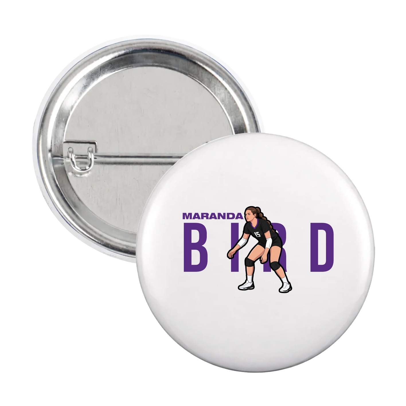 Game Day Button — Player Name in White