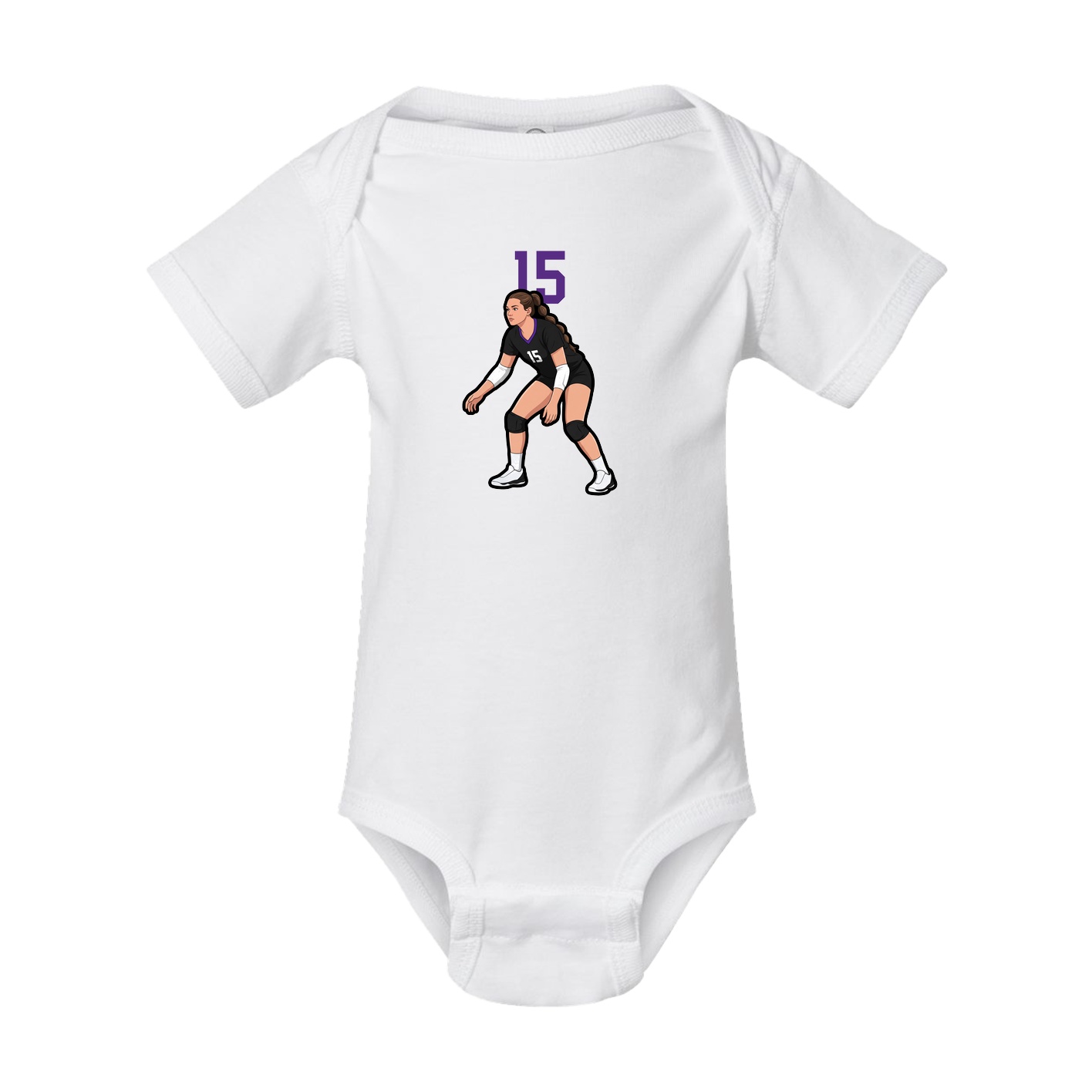 Baby Onesie — Number Top in White