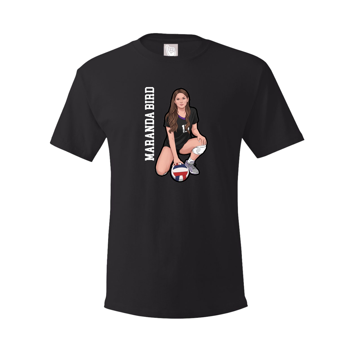 Tee — Name Vertical in Black