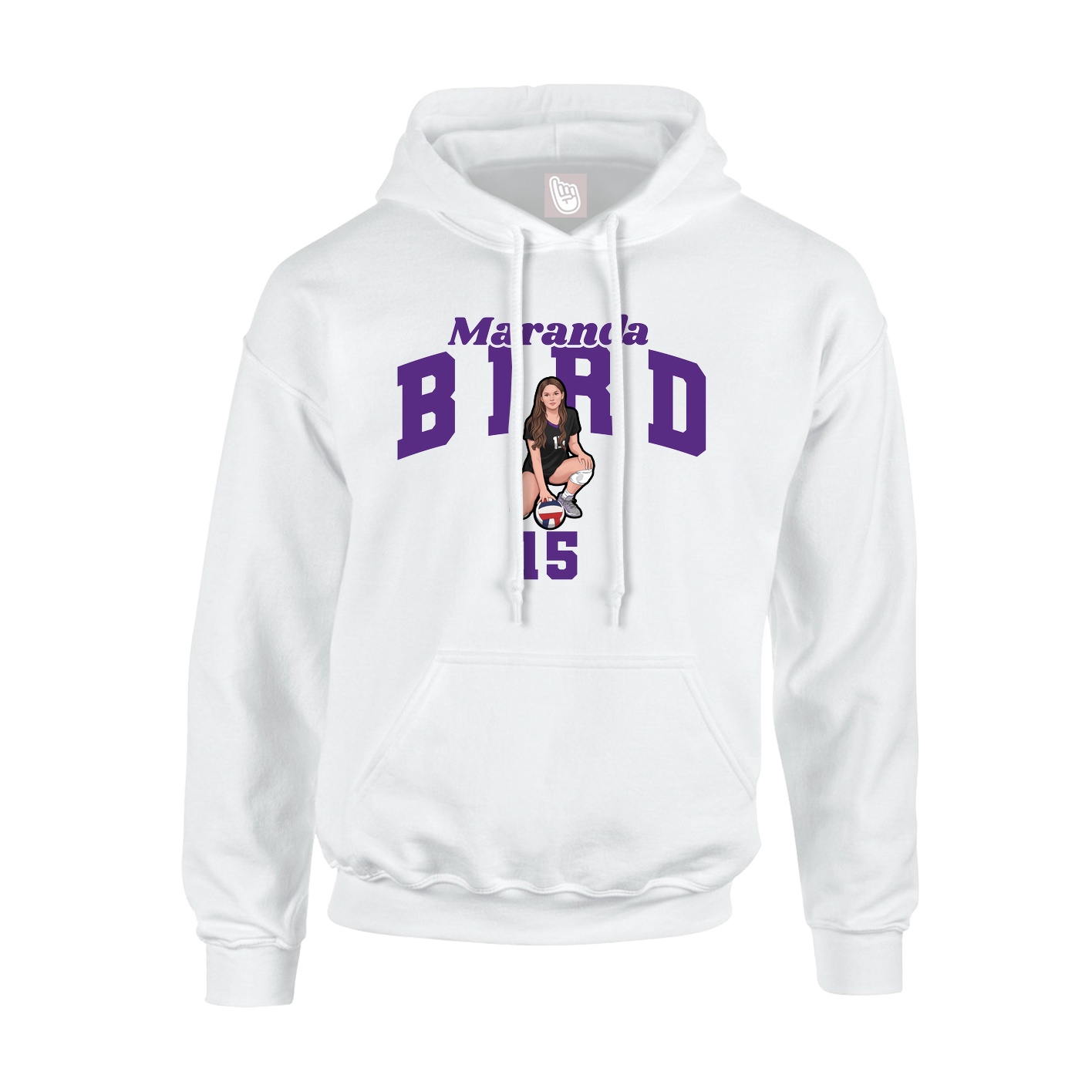 Hoodie — Signature Arch in White