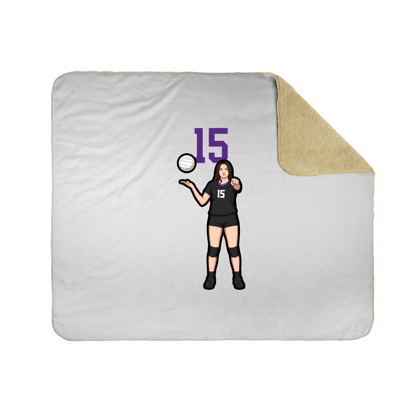 Throw Blanket — Number Top in White