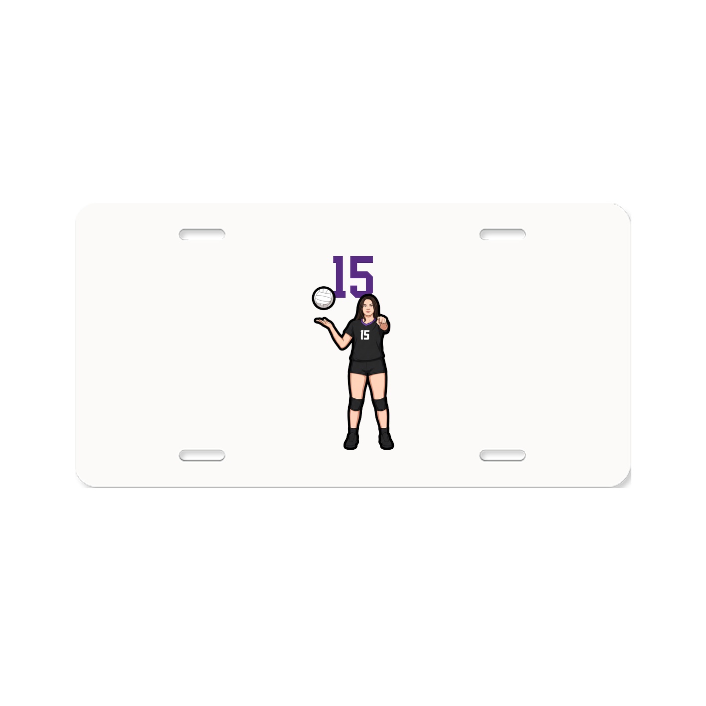 License Plate — Number Top in Classic