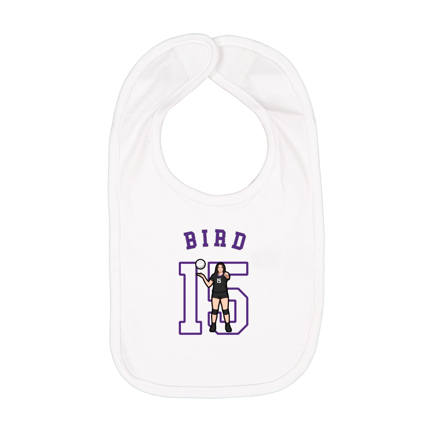 Infant Bib — Shirsey Arch in White