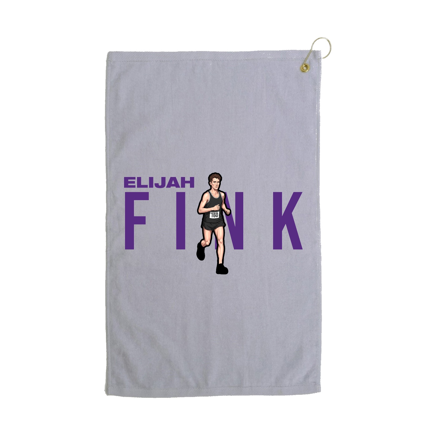 Golf Towel — Player Name in Grey