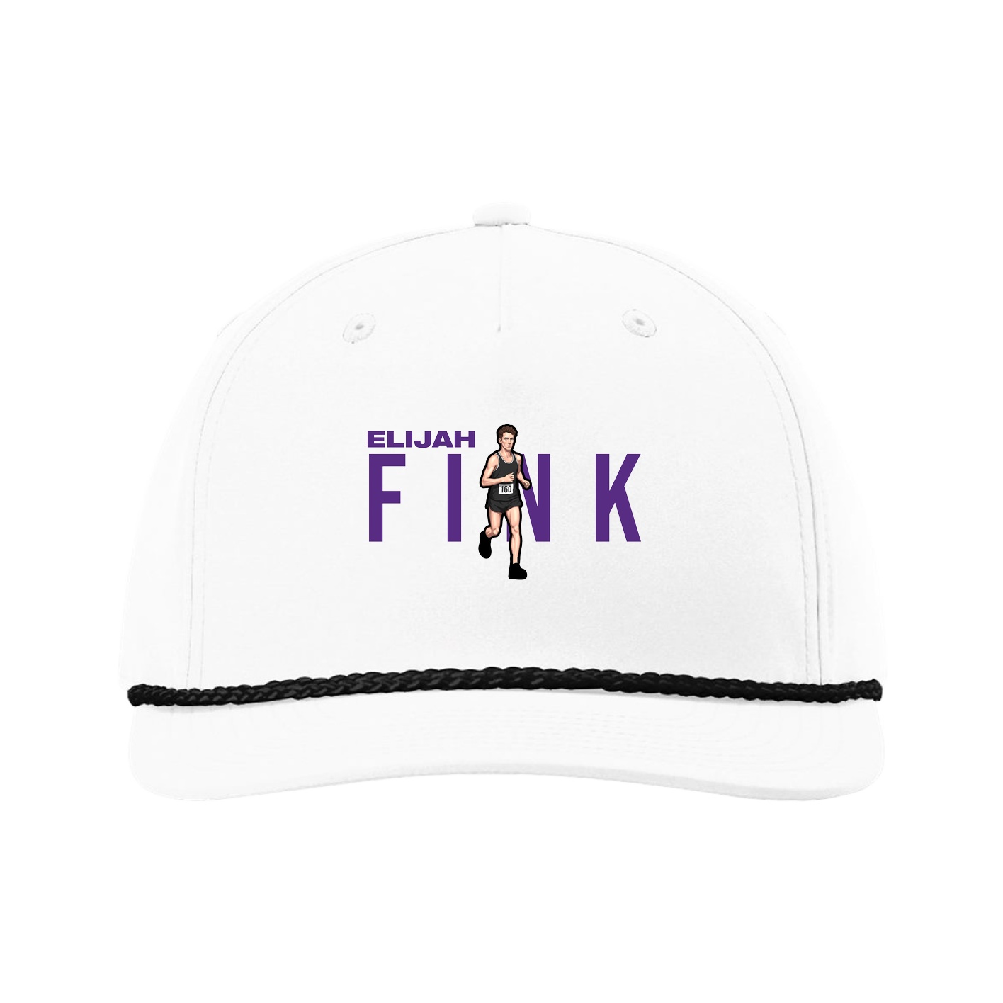 Five-Panel Classic Rope Cap — Player Name in White