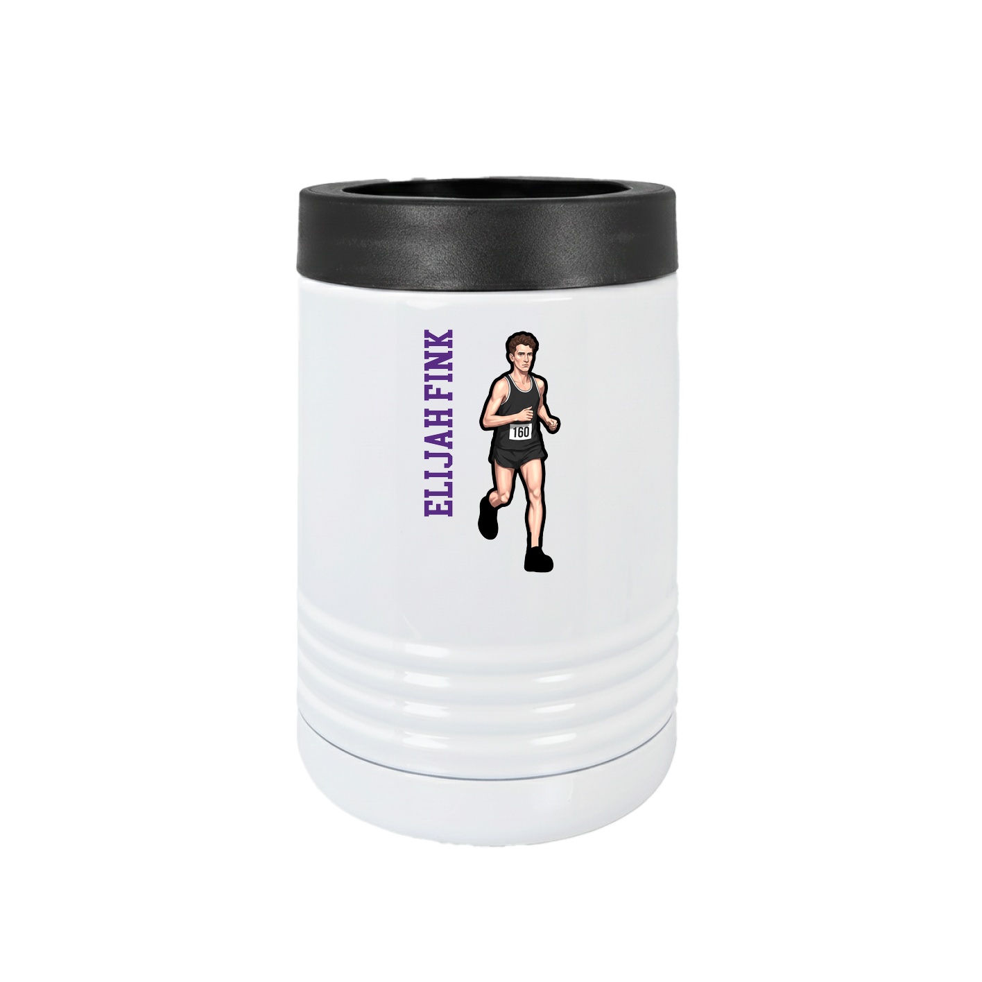 Beverage Holder — Name Vertical in White