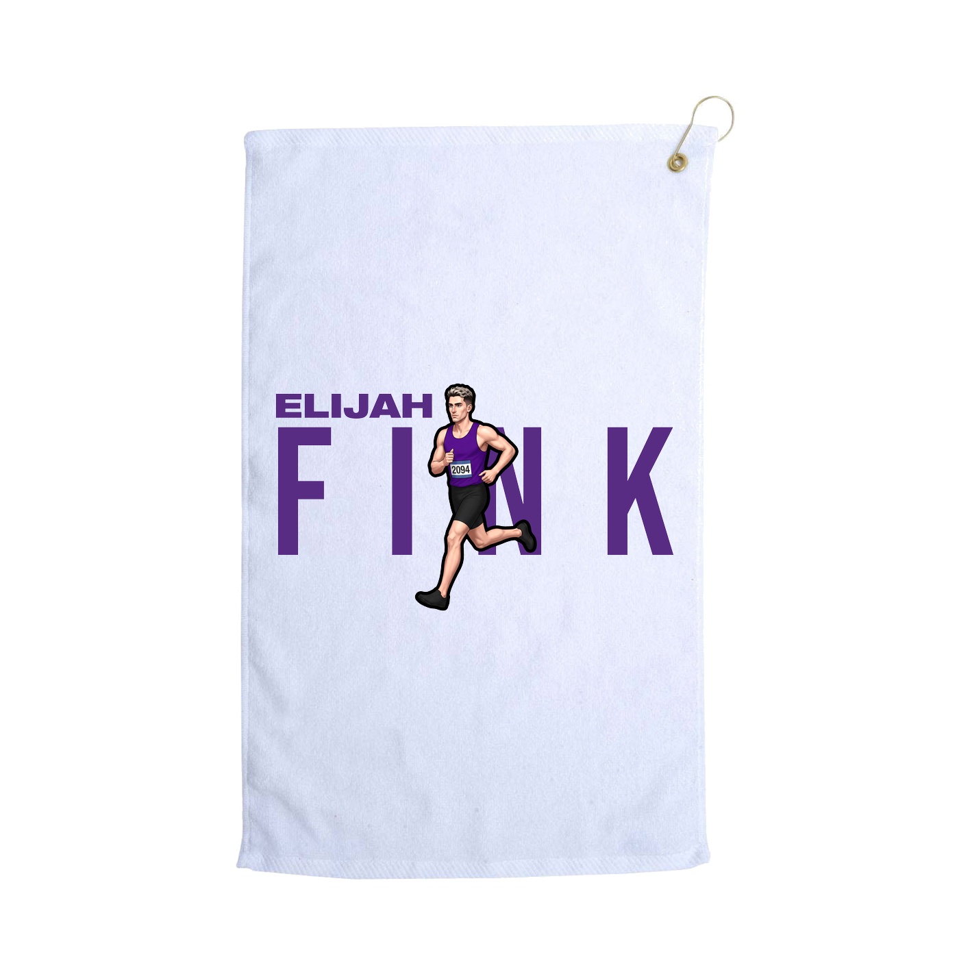 Golf Towel — Player Name in White