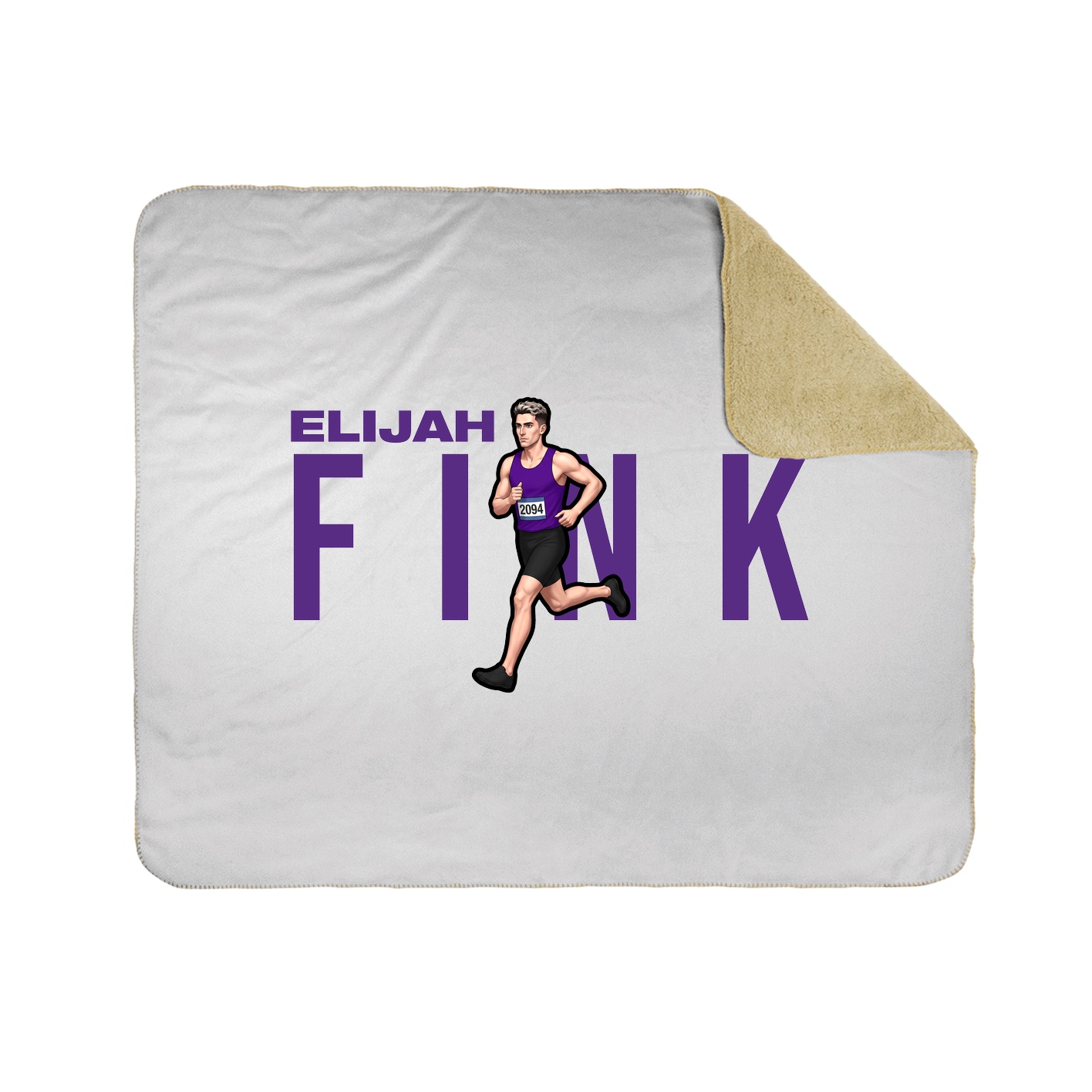 Throw Blanket — Player Name in White