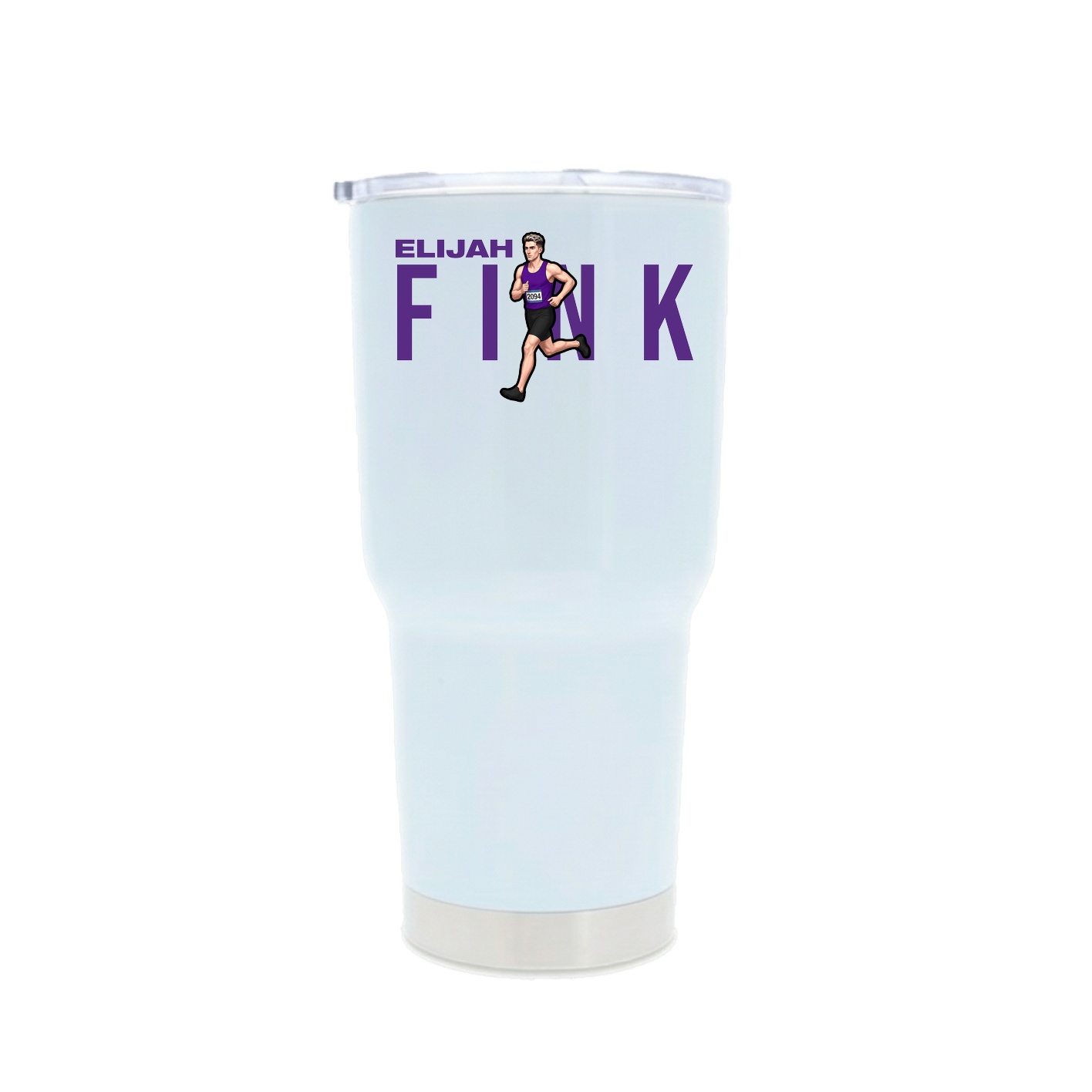 30oz Stainless Steel Tumbler — Player Name in White