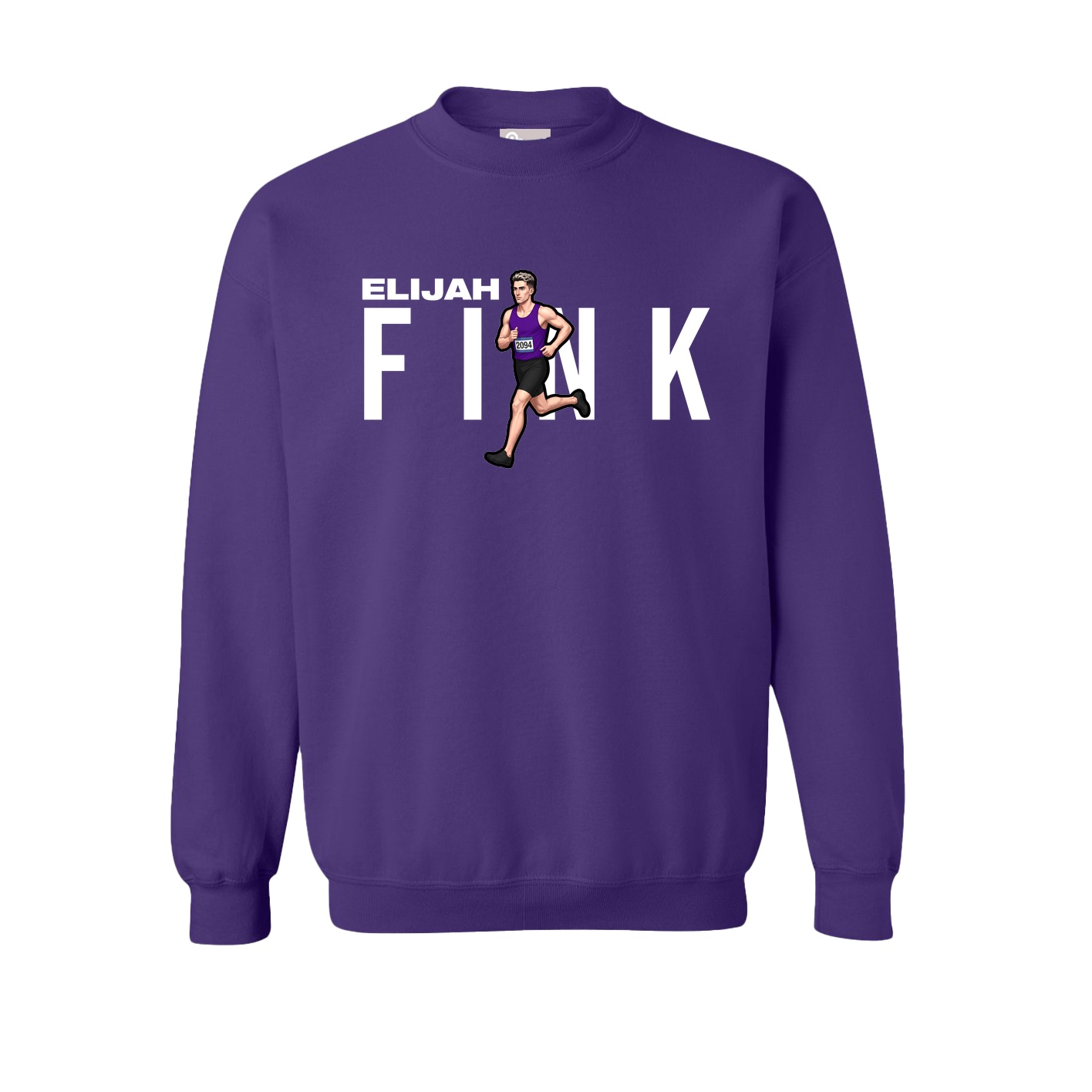Fleece Crew — Player Name in Purple