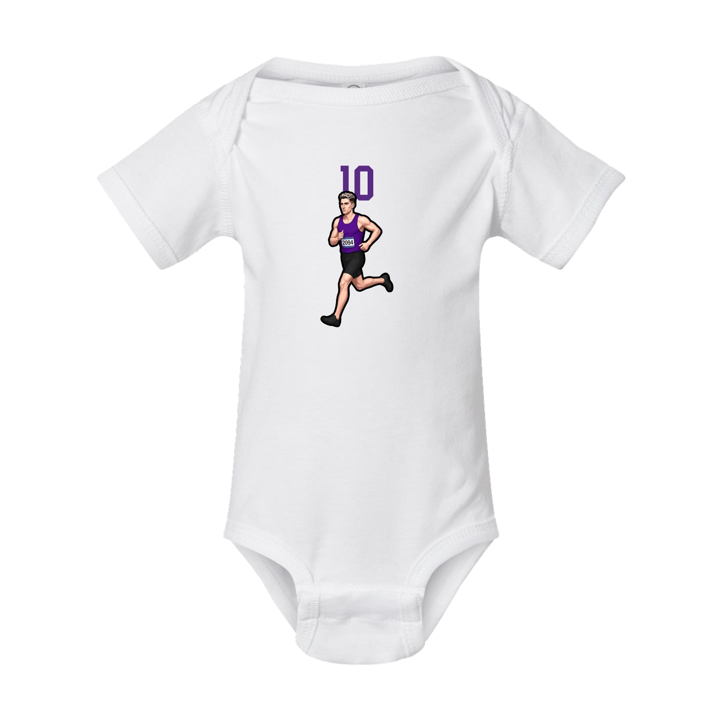 Baby Onesie — Number Top in White