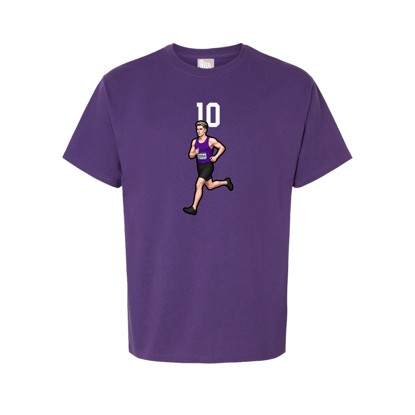Youth Tee — Number Top in Purple