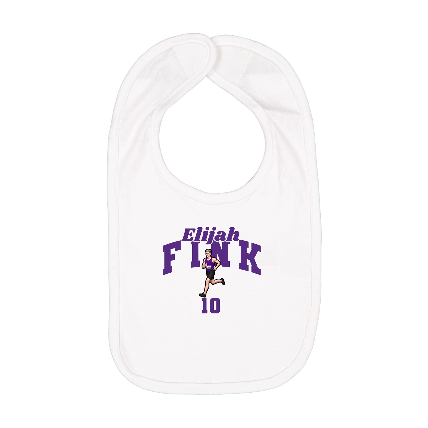 Infant Bib — Signature Arch in White