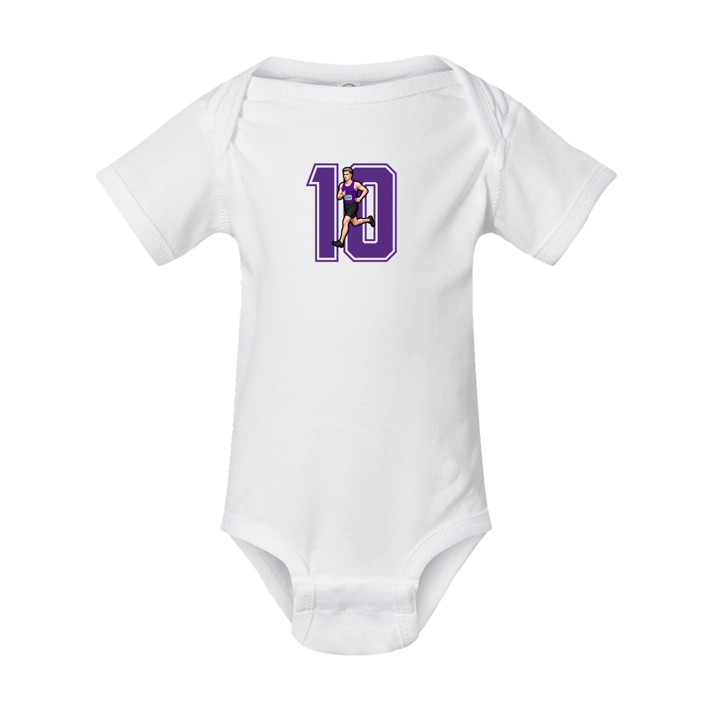 Baby Onesie — Number in White