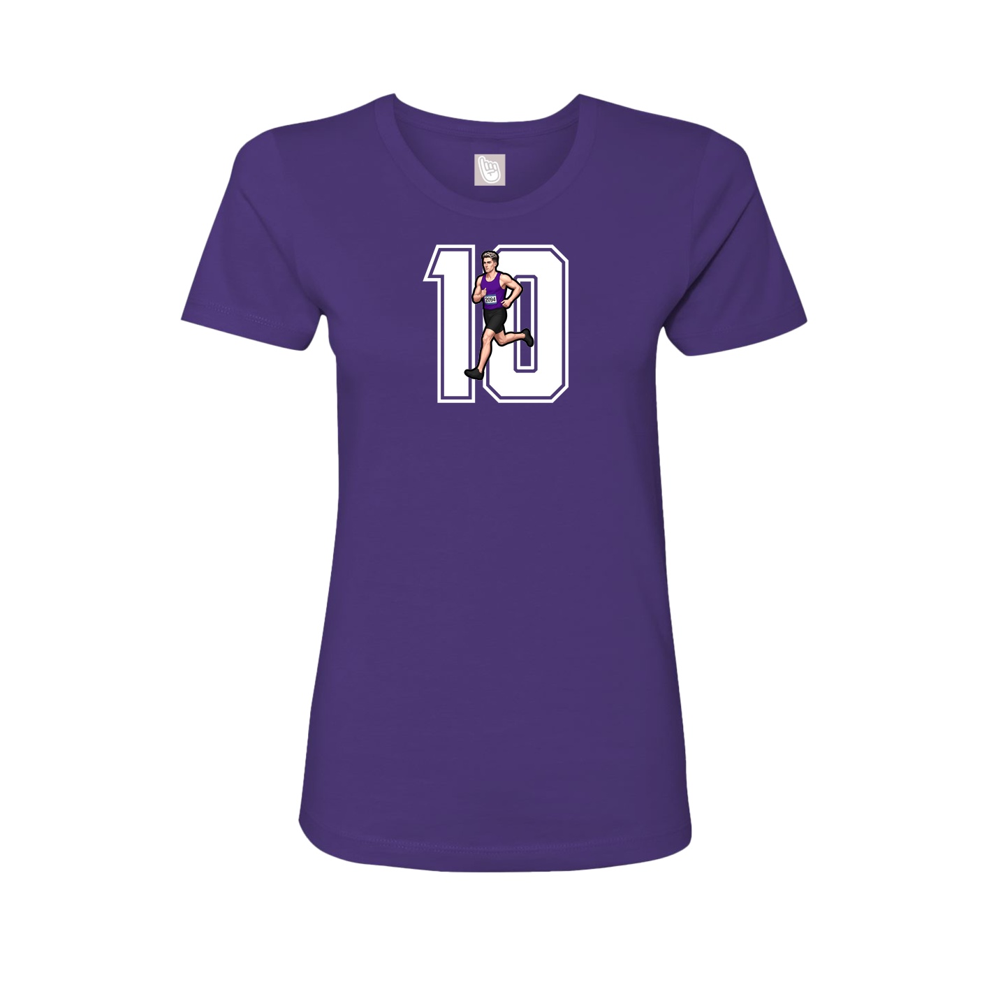 Womens Tee — Number in Purple