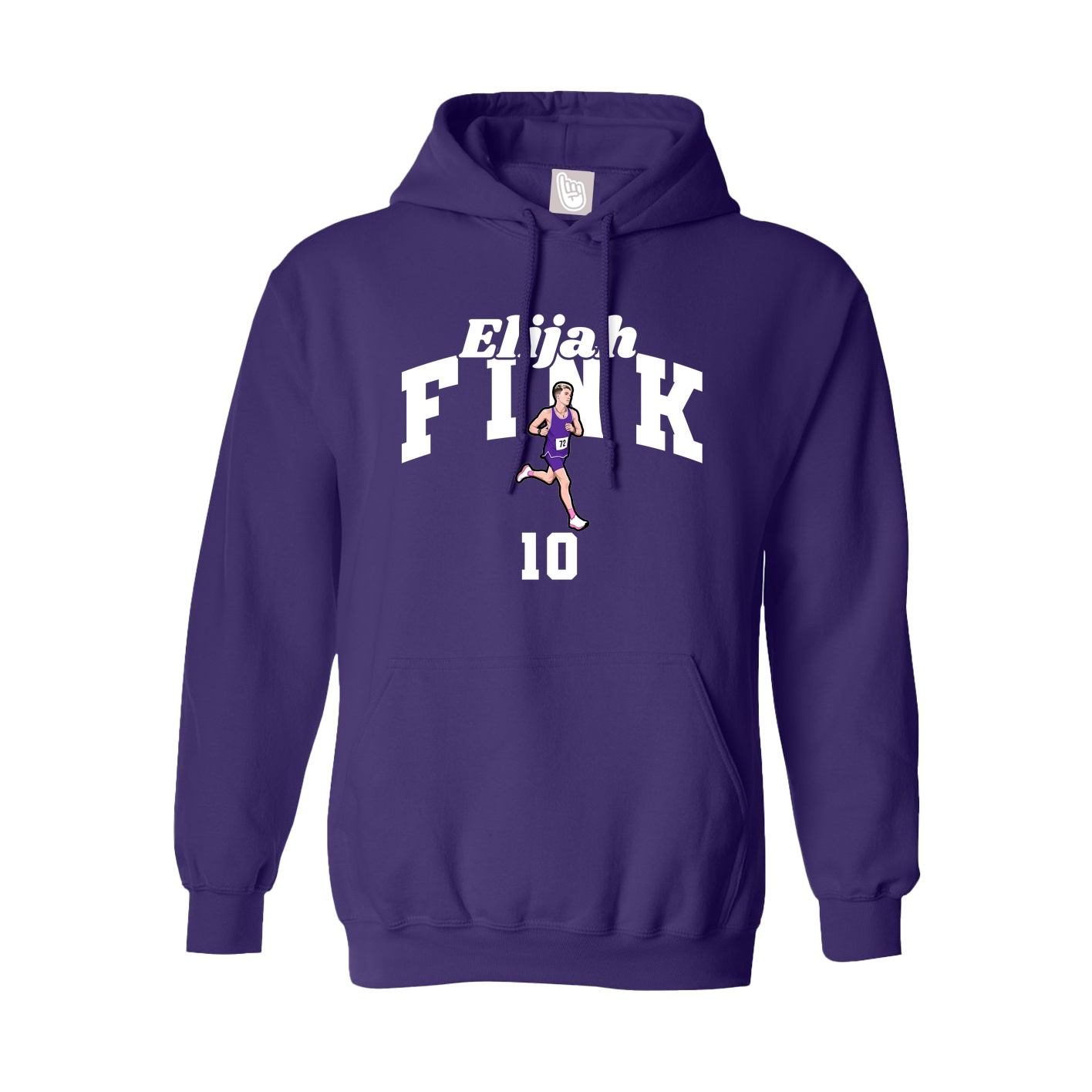 Youth Hoodie — Signature Arch in Purple
