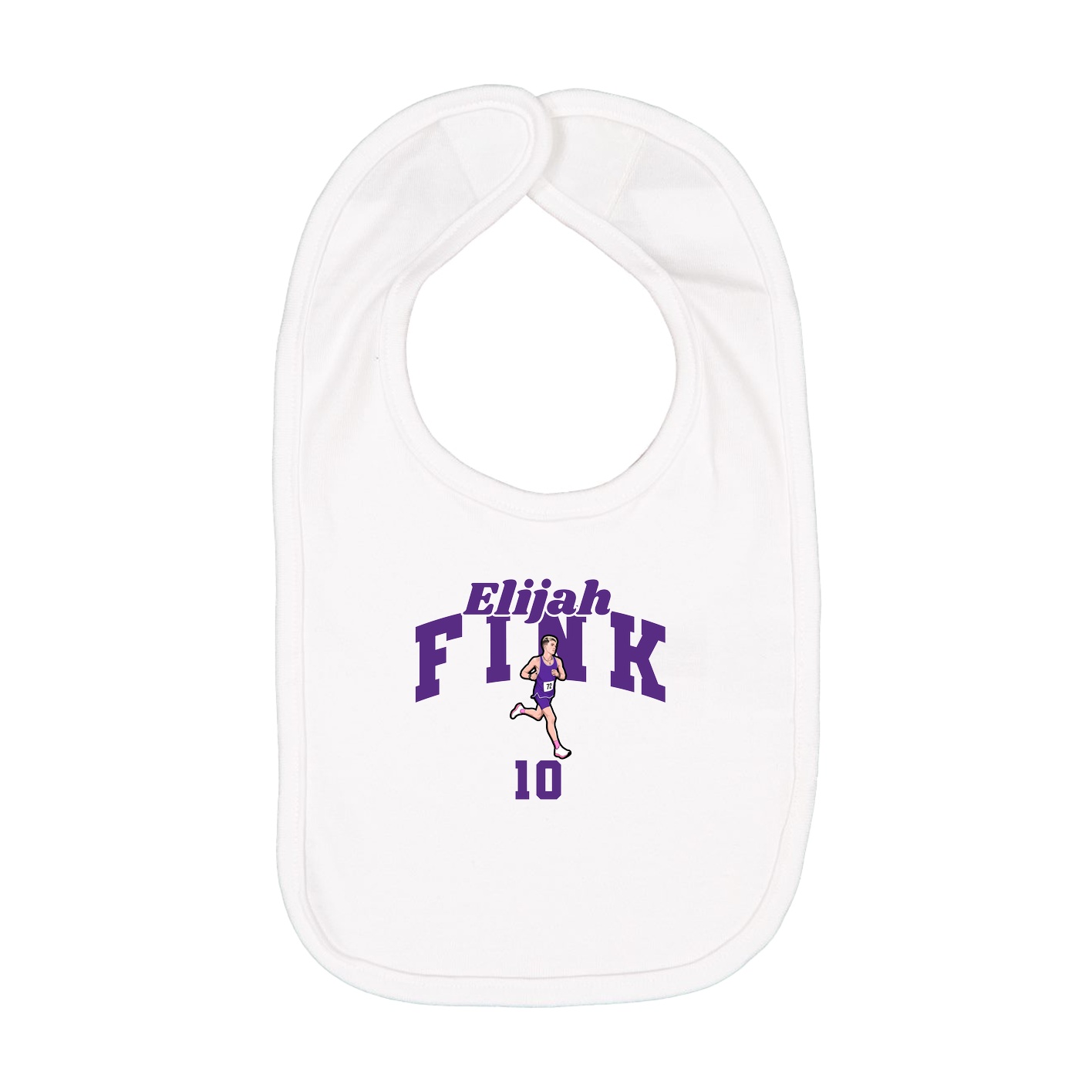Infant Bib — Signature Arch in White