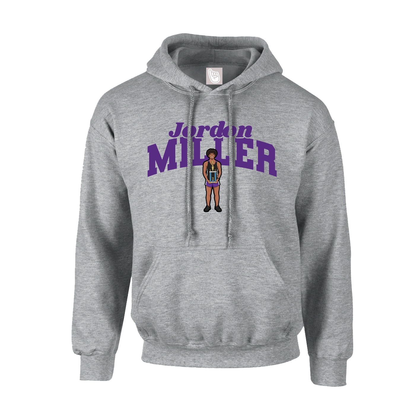 Youth Hoodie — Signature Arch in Grey