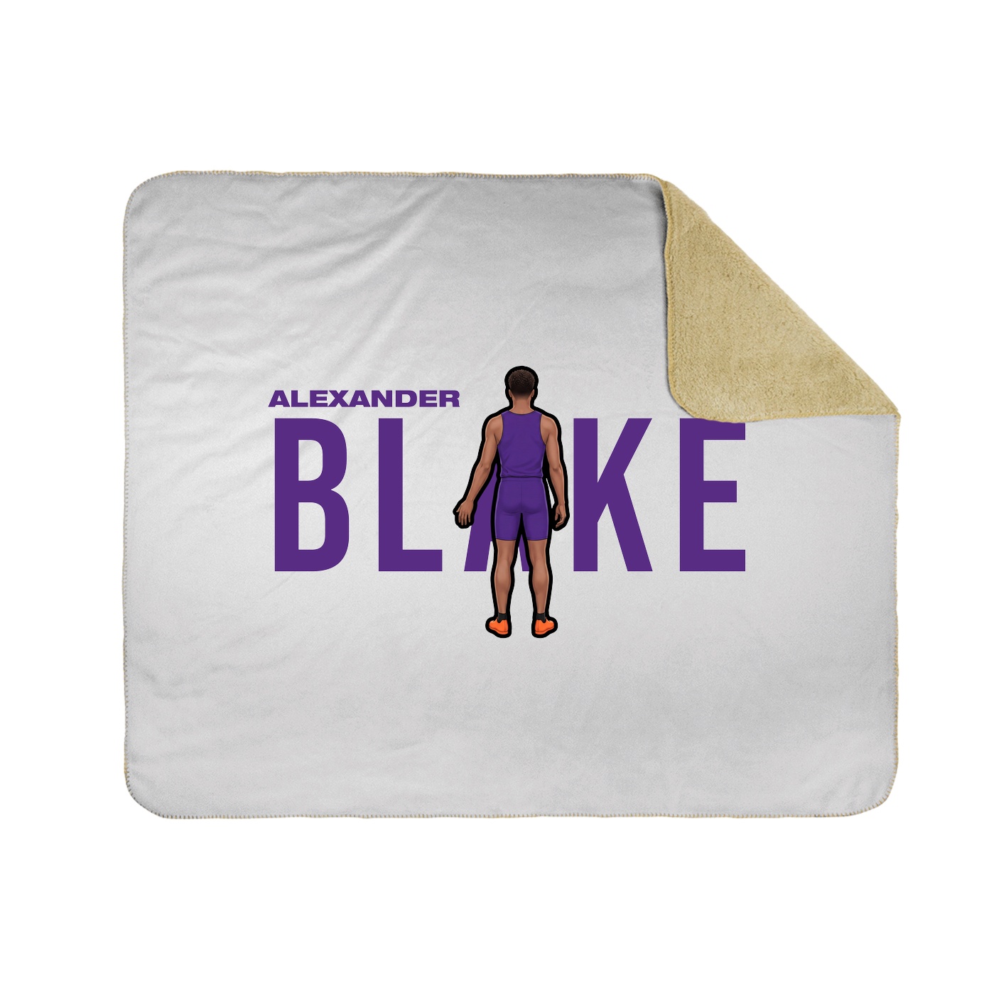 Throw Blanket — Player Name in White