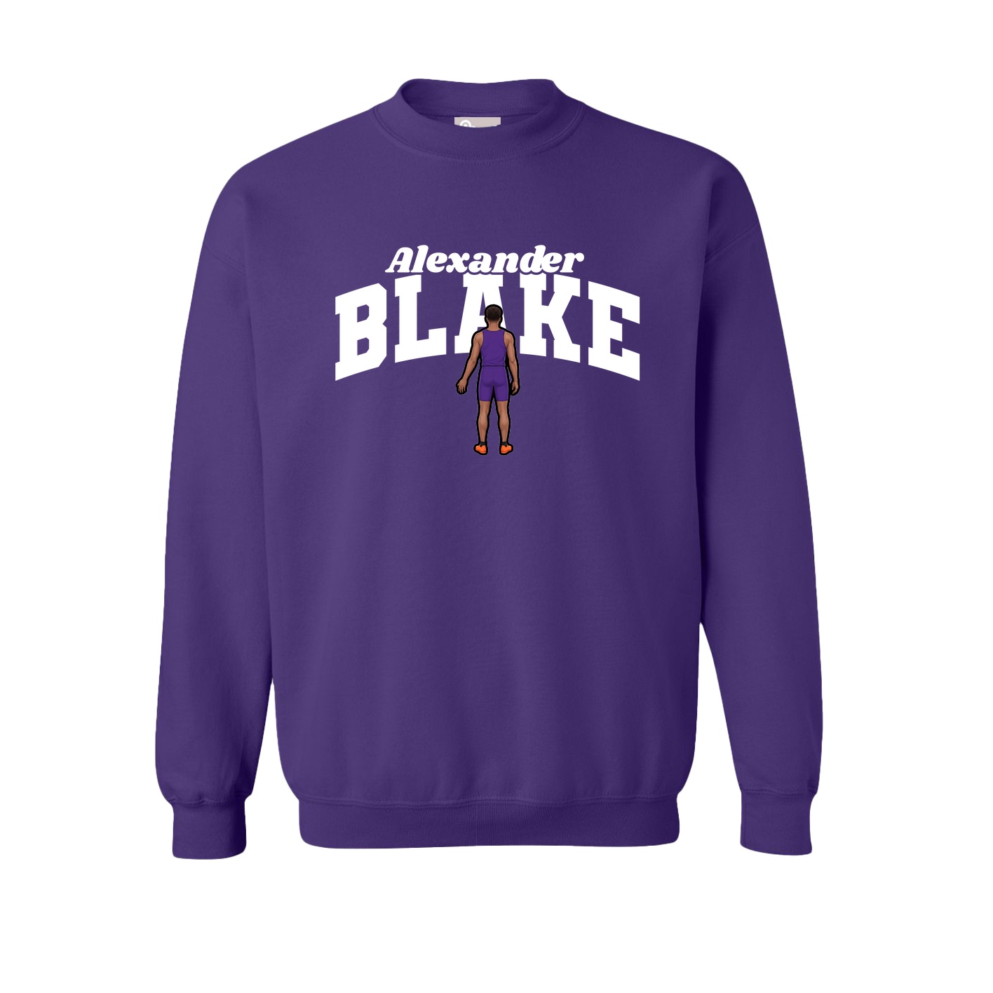 Fleece Crew — Signature Arch in Purple