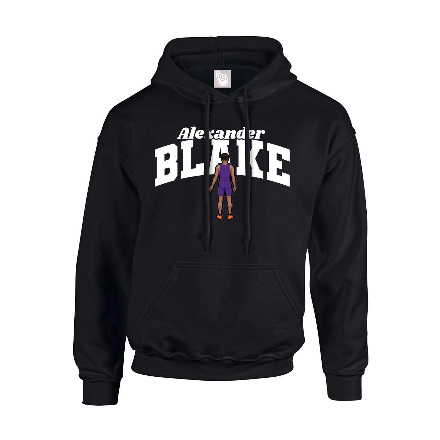 Youth Hoodie — Signature Arch in Black