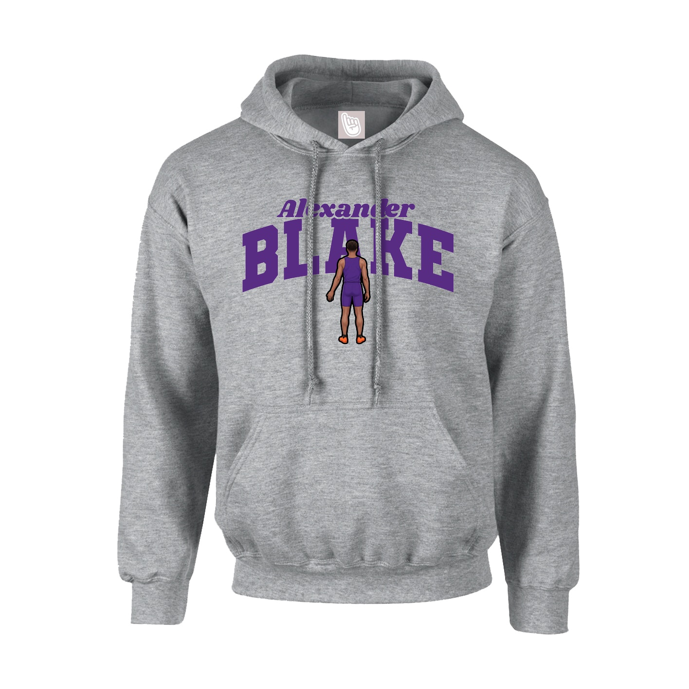 Youth Hoodie — Signature Arch in Grey