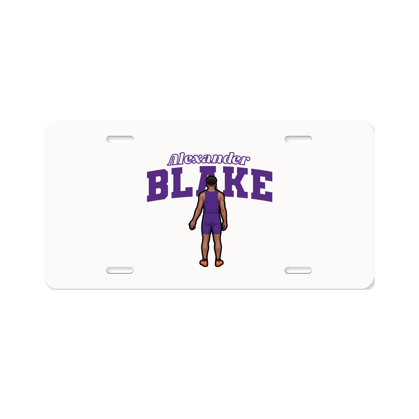 License Plate — Name Arch in Classic