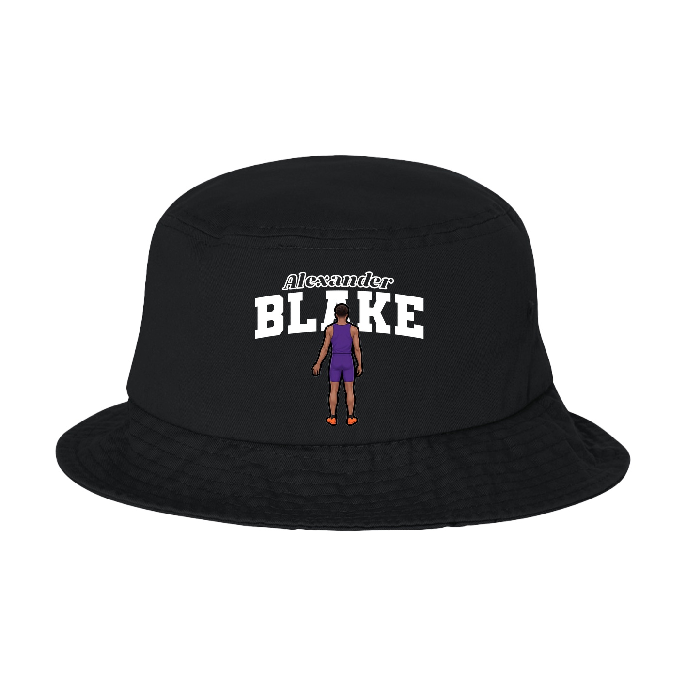 Bucket Cap — Name Arch in Black