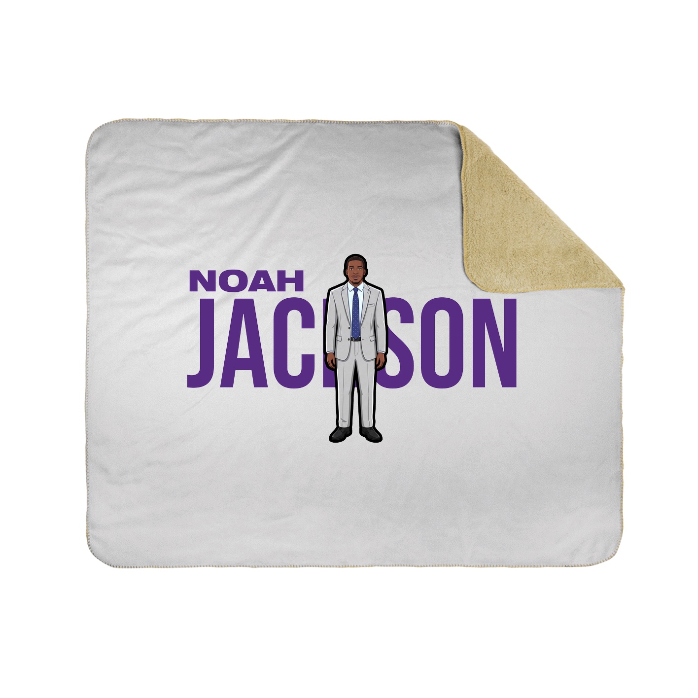 Throw Blanket — Player Name in White