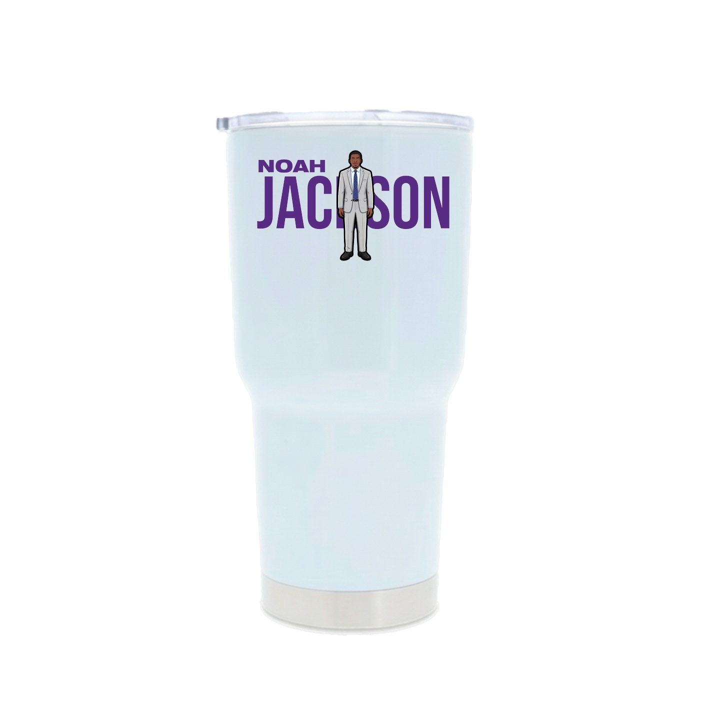 30oz Stainless Steel Tumbler — Player Name in White
