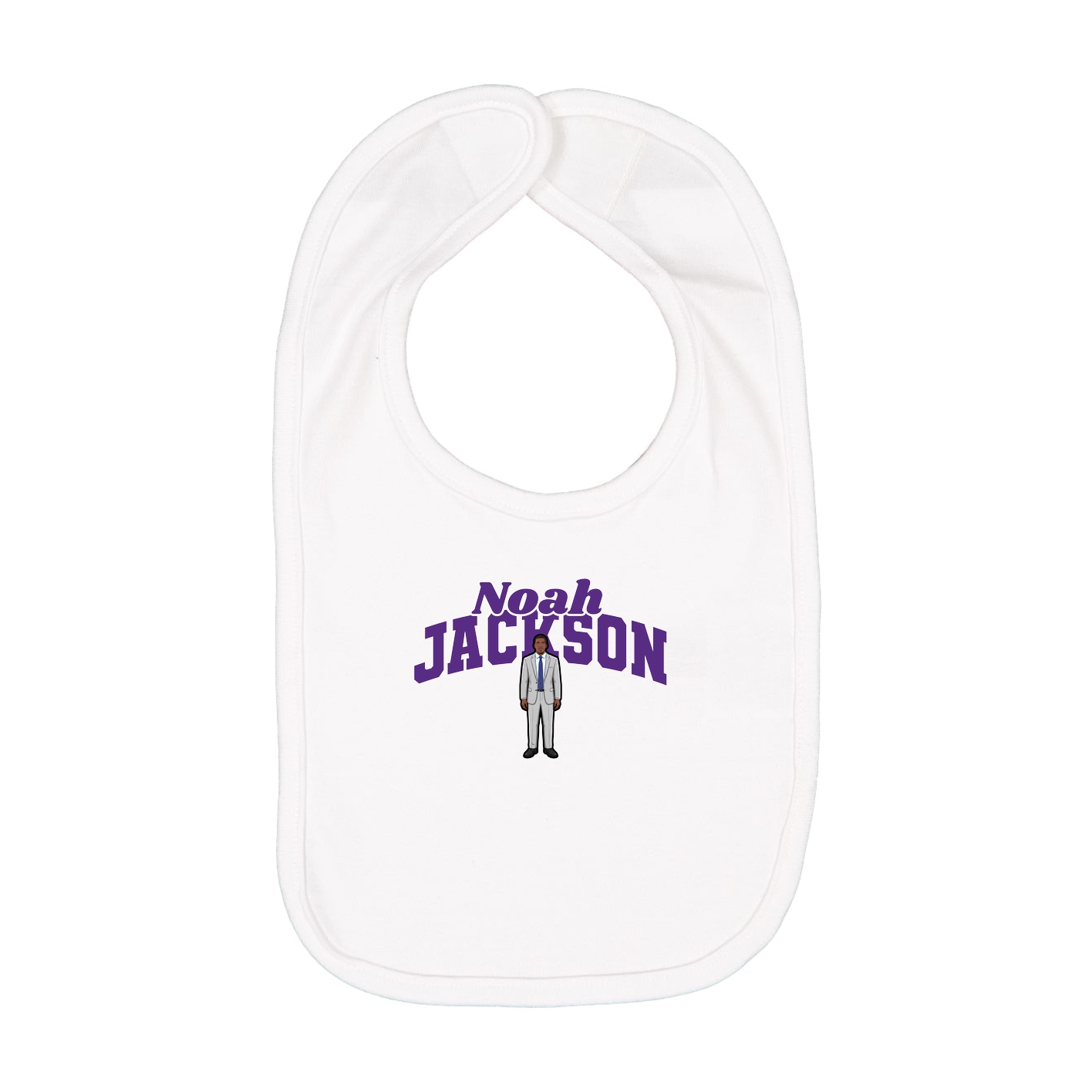 Infant Bib — Signature Arch in White