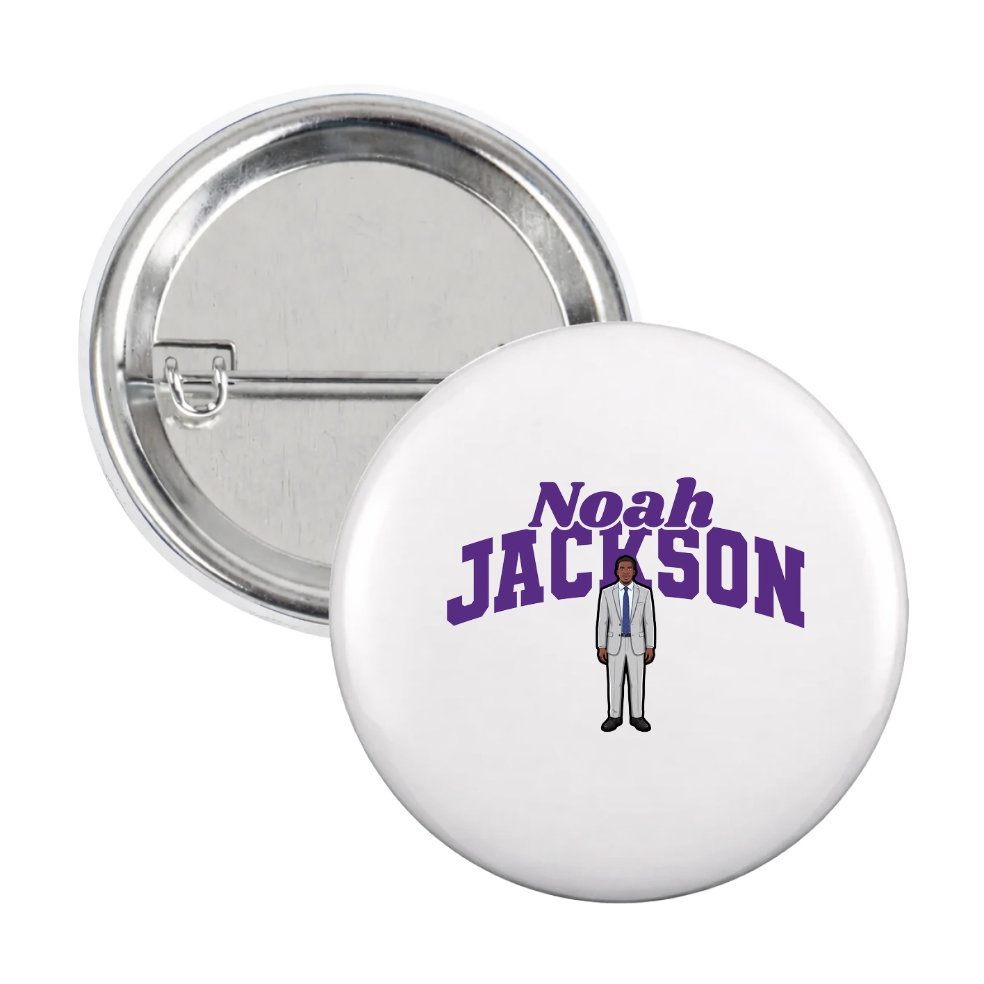 Game Day Button — Signature Arch in White