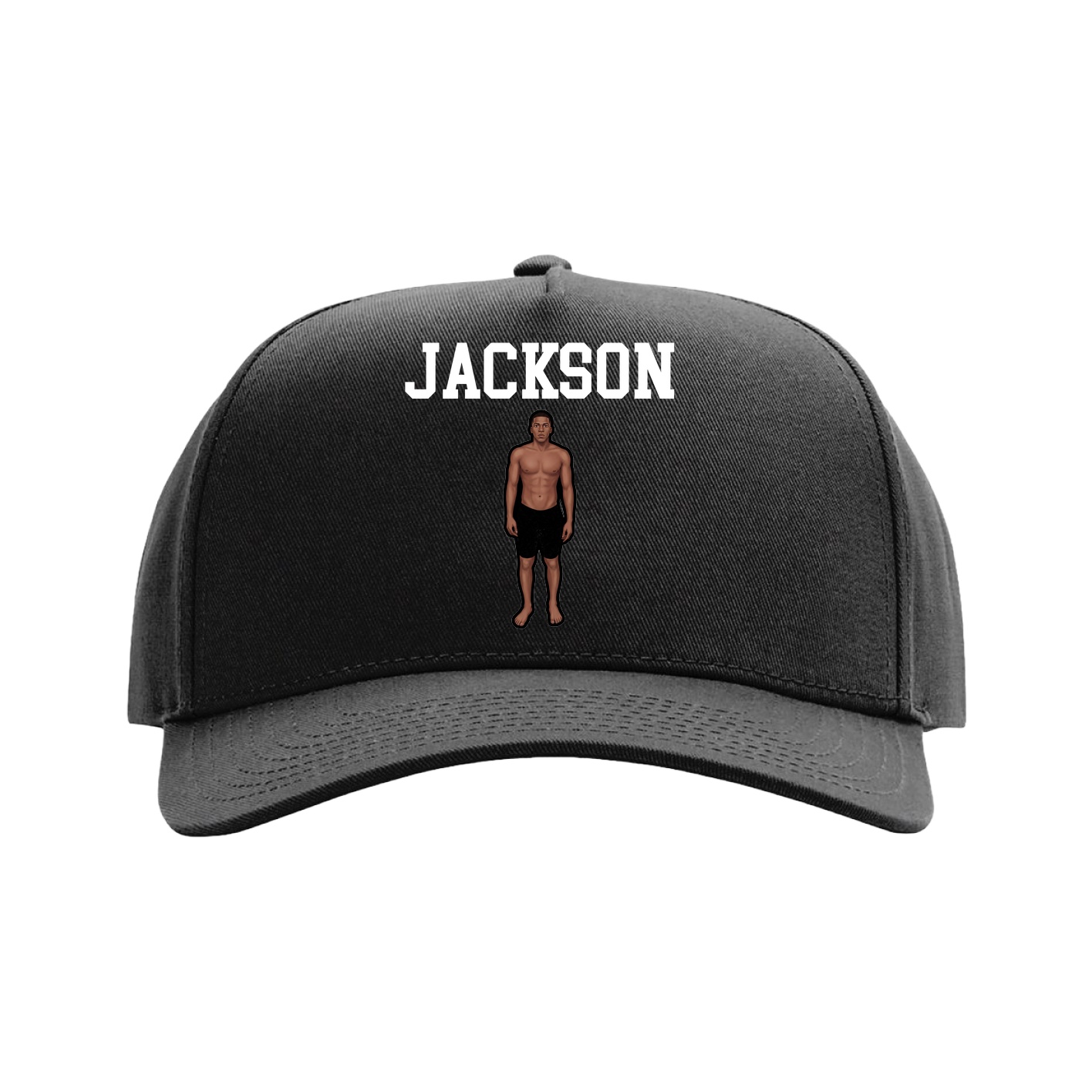 Full Fabric Five-Panel Champ Cap — Shirsey in Black