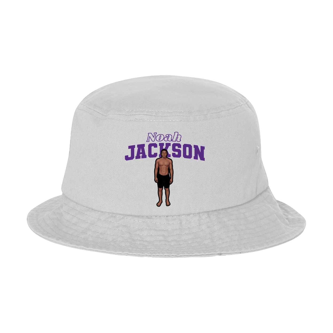 Bucket Cap — Name Arch in White