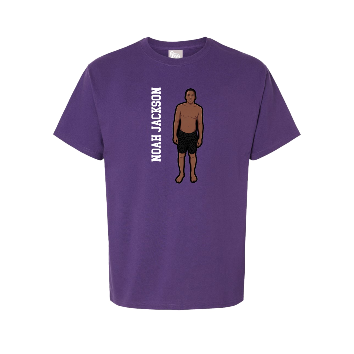Tee — Name Vertical in Purple