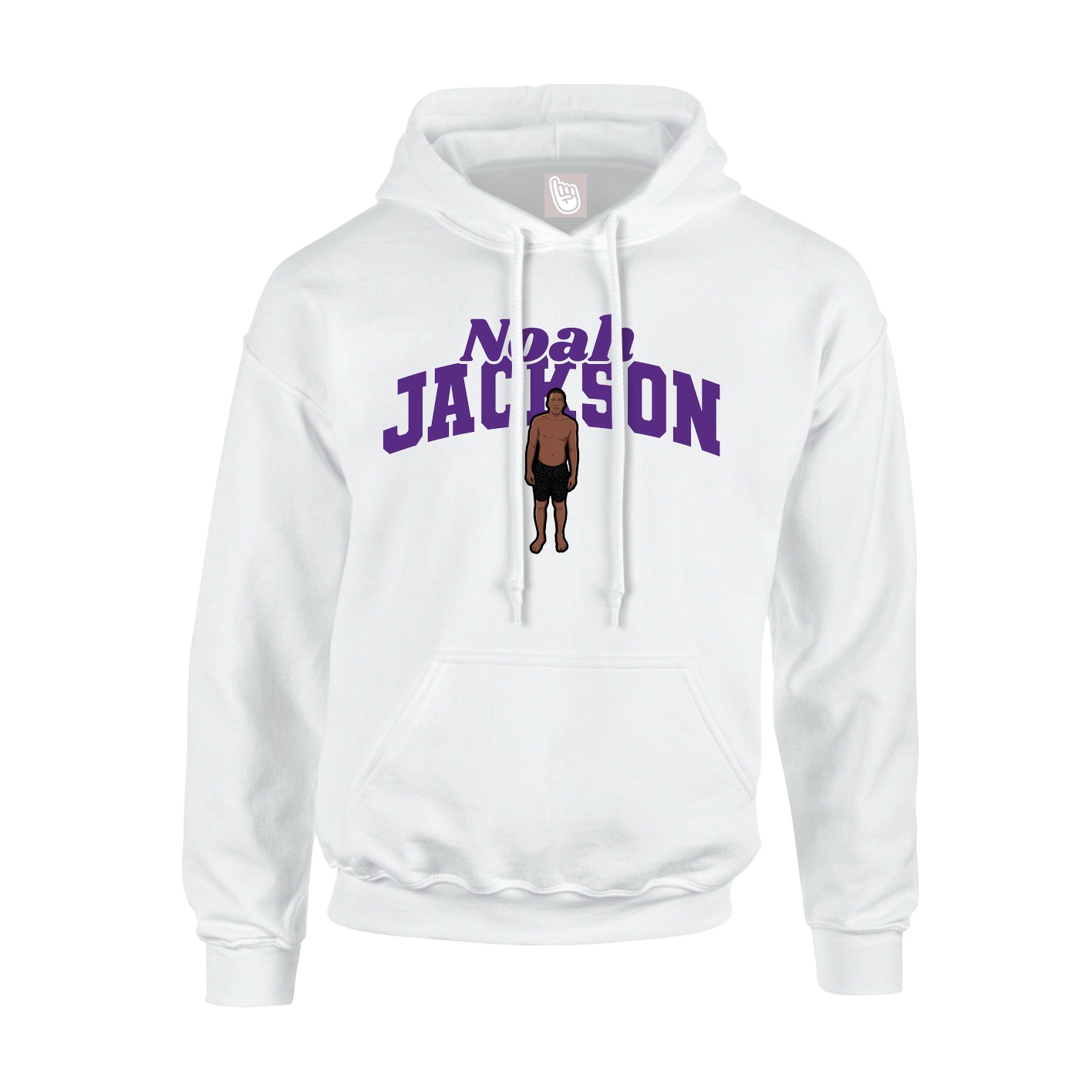 Hoodie — Signature Arch in White