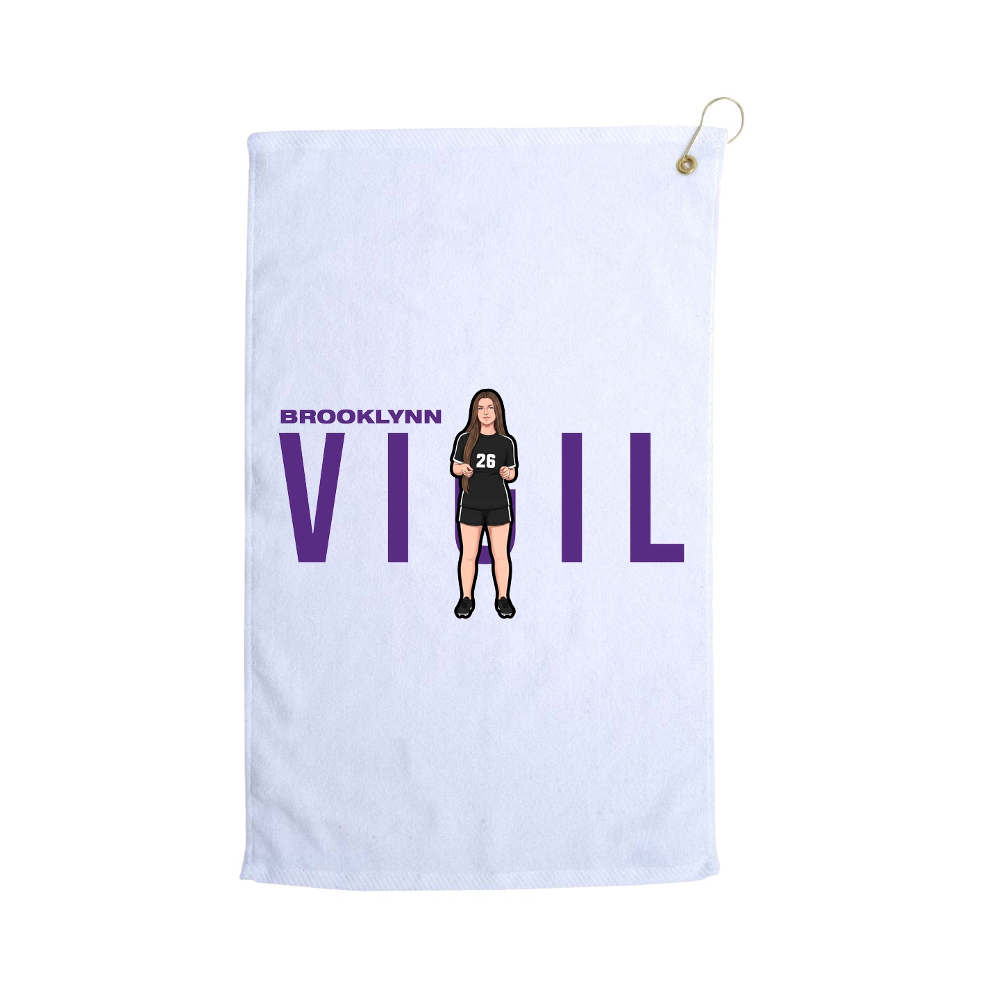 Golf Towel — Player Name in White
