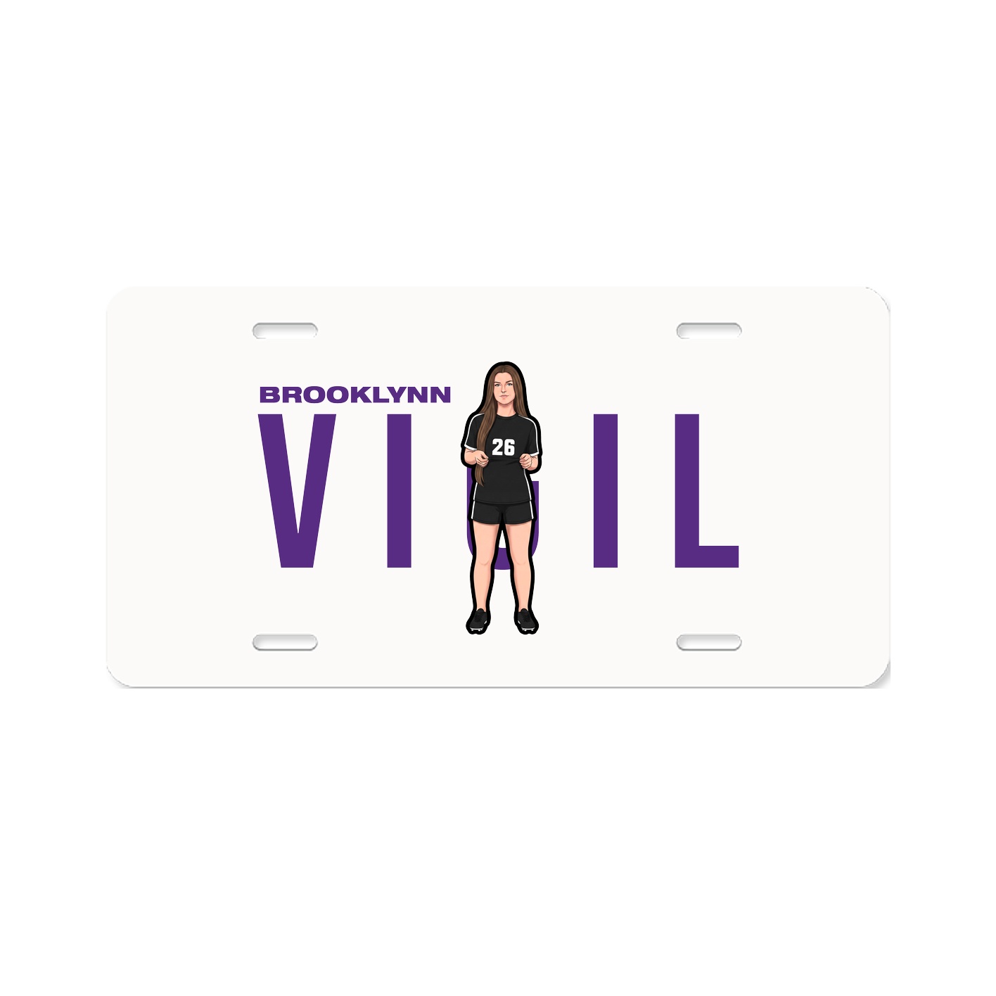 License Plate — Player Name in Classic