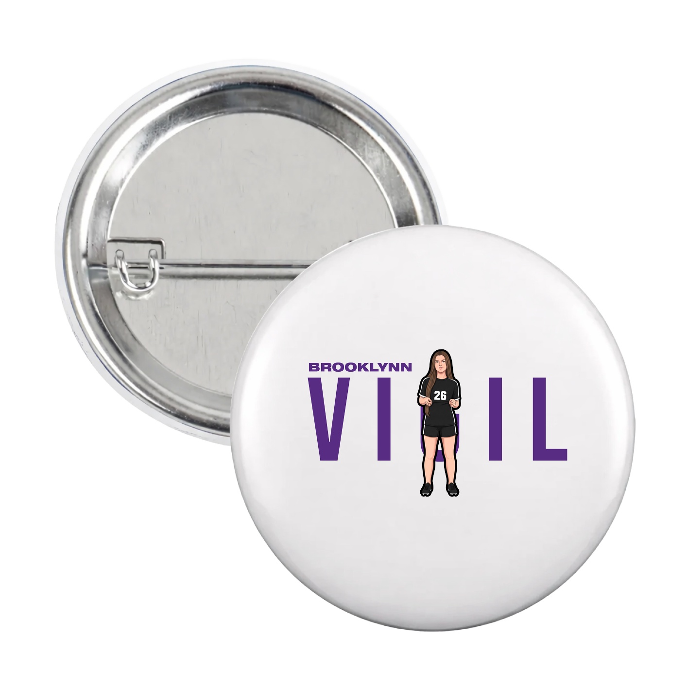 Game Day Button — Player Name in White