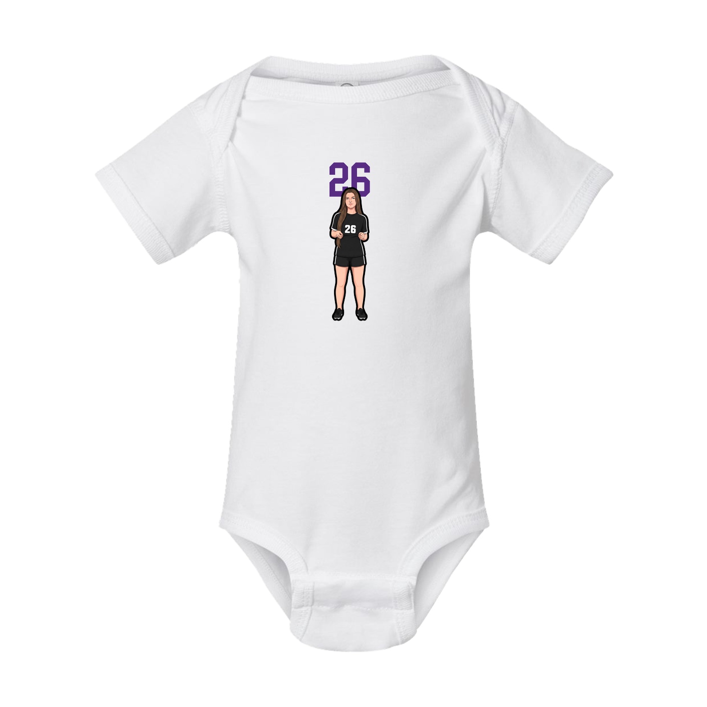 Baby Onesie — Number Top in White