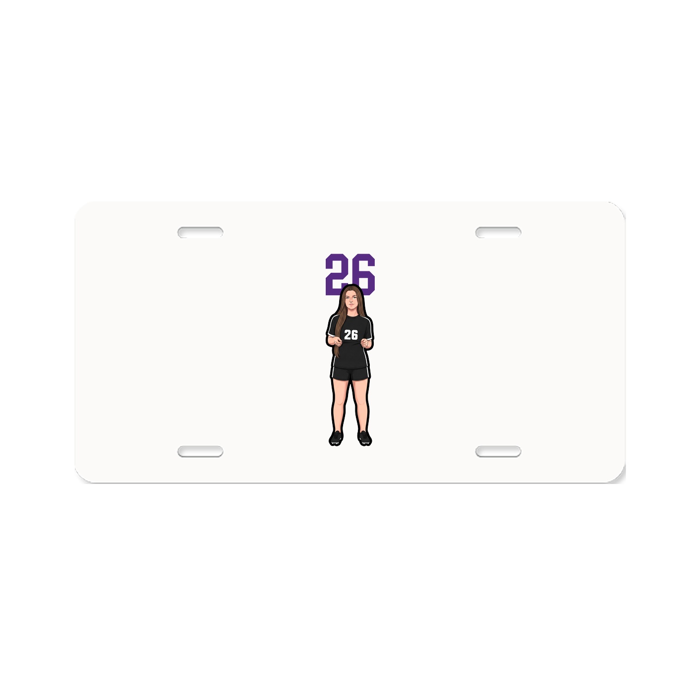 License Plate — Number Top in Classic
