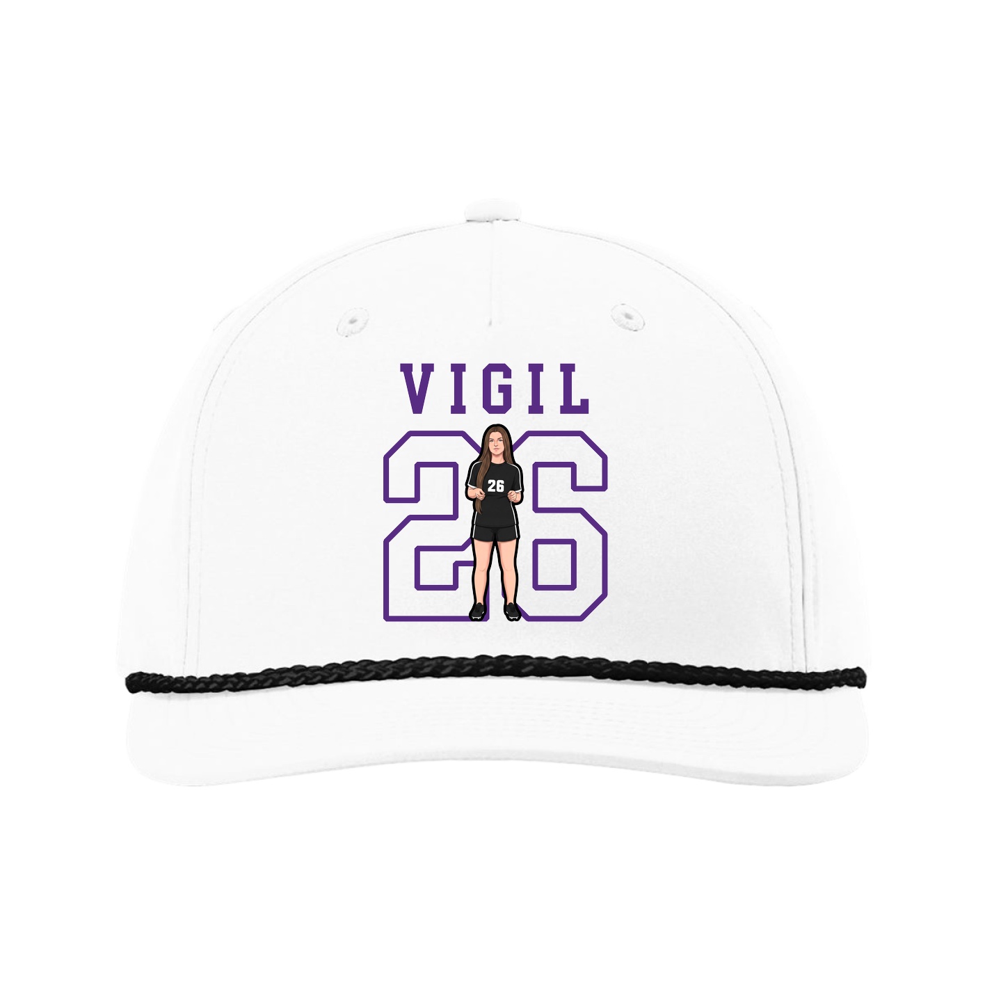 Five-Panel Classic Rope Cap — Shirsey in White