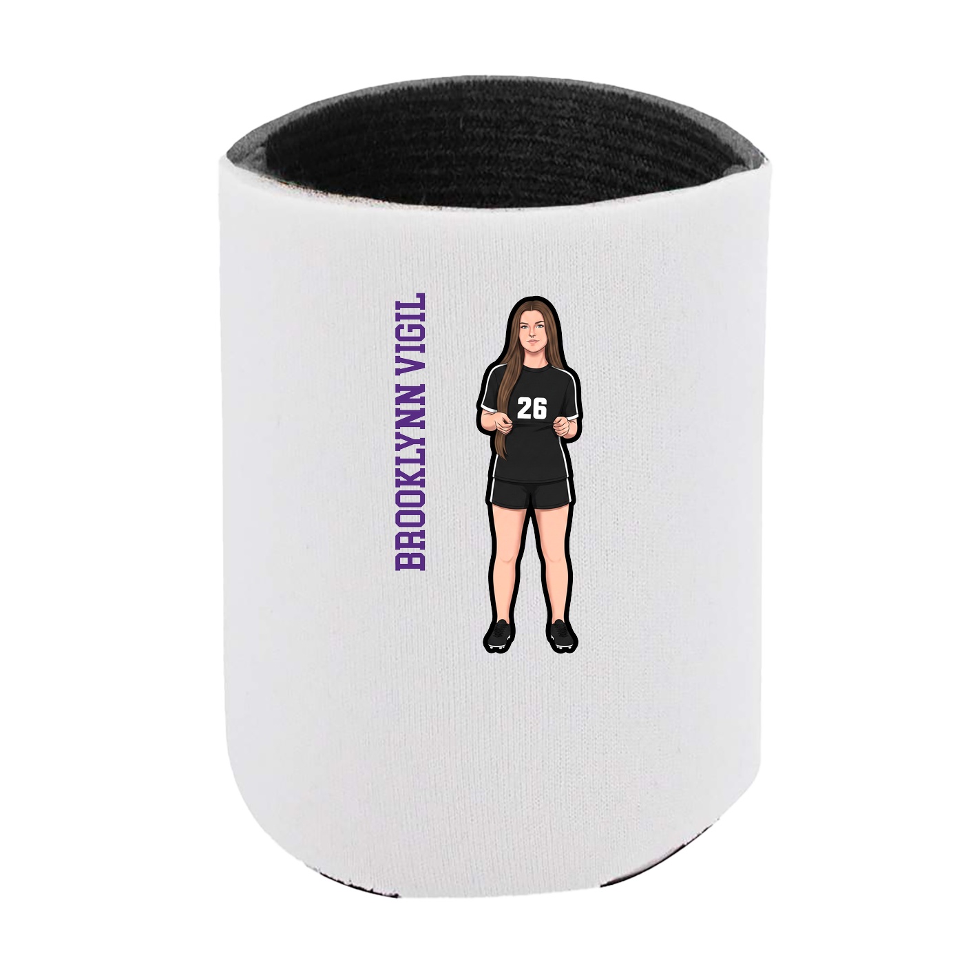 Can Holder — Name Vertical in White