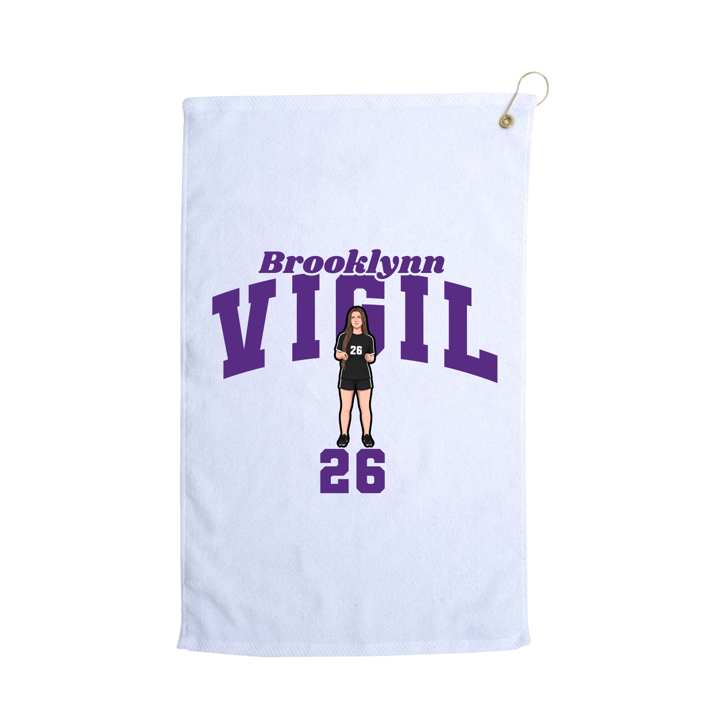 Golf Towel — Signature Arch in White