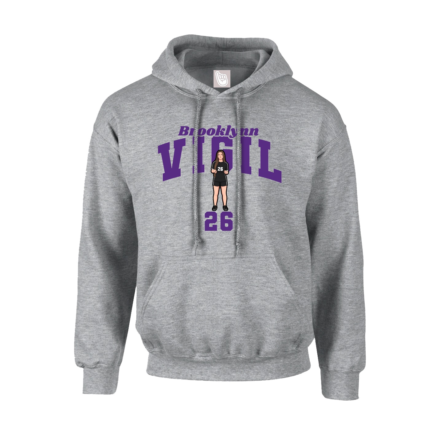 Hoodie — Signature Arch in Grey