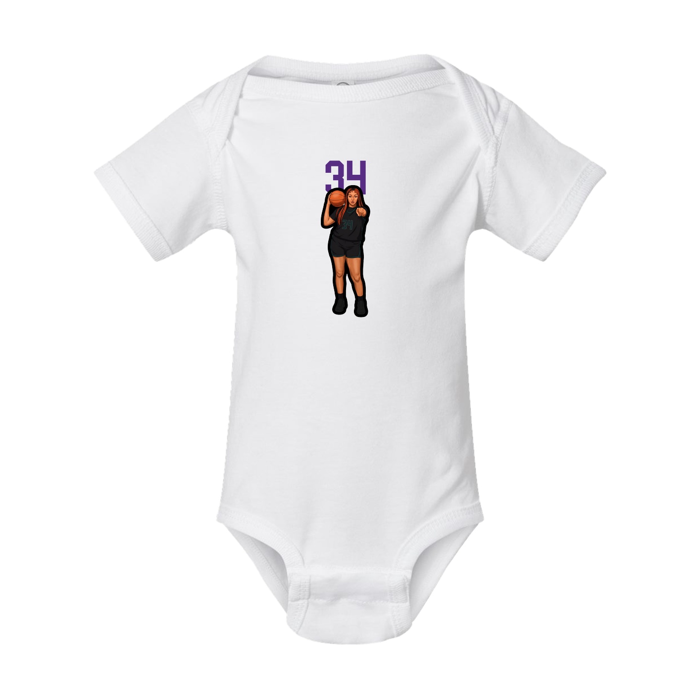 Baby Onesie — Number Top in White